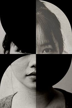 Present | Portrait with Abstract Art