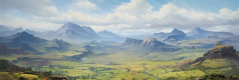 Paysage de l'Éthiopie par Peinture Abstraite