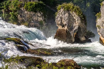 Waterval Rijnwatervallen Zwitserland van Peter Schickert