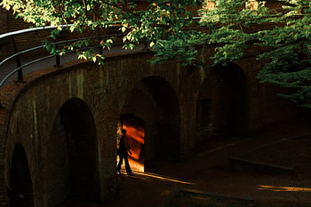 Rayon de lumière doré à Oude Poort