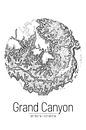 Grand Canyon | Landkarte Topografie (Minimal) von ViaMapia Miniaturansicht