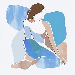 Stille in Form - Frau im japanischen Stil