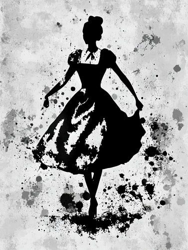 Stencil art kamermeisje