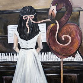 Meisjes en Flamengo/"Magische wereld van muziek" van Veronika Fraile Art