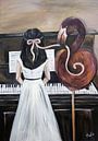 Meisjes en Flamengo/"Magische wereld van muziek" van Veronika Fraile Art thumbnail