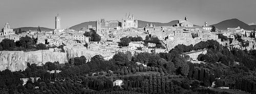 Panorama of Orvieto in Black and White by Henk Meijer Photography