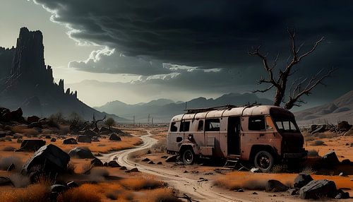 Mexicaans prairielandschap in onweersstemming