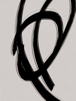 Strokes 3 | Minimal Black & Neutral Abstract