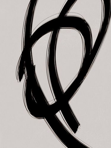 Strokes 3 | Minimal Black & Neutral Abstract
