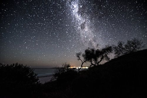 The Milky Way over the city