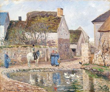 A Pond in Ennery (1874) by Camille Pissarro. van Studio POPPY