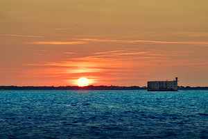 Morgenrot über Fort Boyard