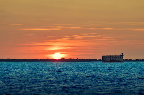 Sunrise over Fort Boyard