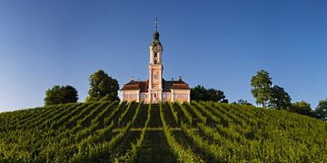 Wallfahrtskirche Birnau bei Sonnenuntergang von Walter G. Allgöwer