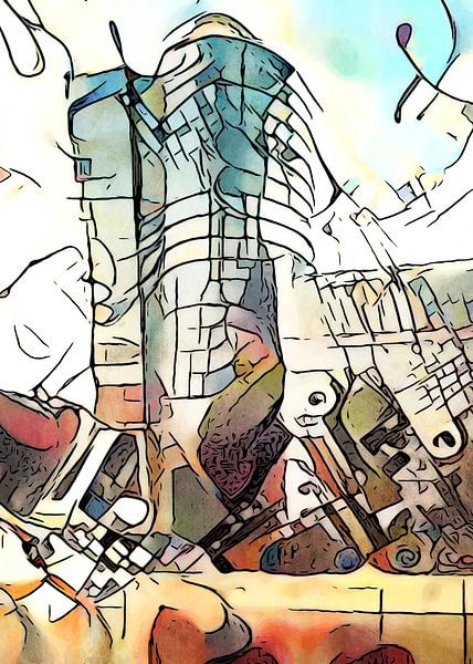 Uitzicht vanaf de Donau van zam art