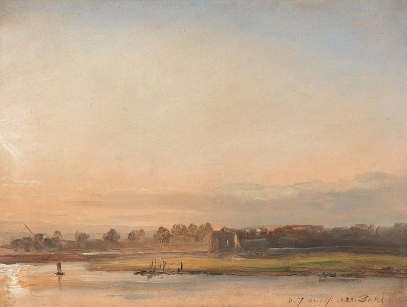 View of the Elbe, Johan Christian Dahl by Meesterlijcke Meesters