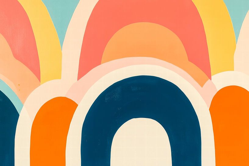 Arcs colorés - Conception abstraite par Poster Art Shop
