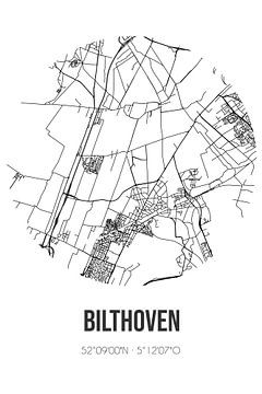 Bilthoven (Utrecht) | Carte | Noir et blanc sur Rezona