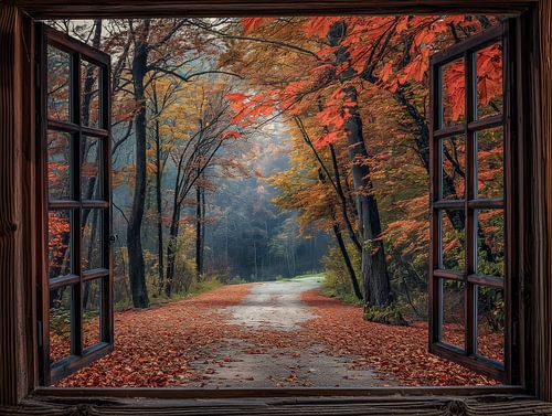 Waldweg-Ansicht