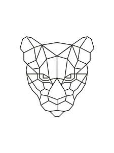 Tiger Geometrischer Druck