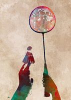 Badminton sport art #badminton