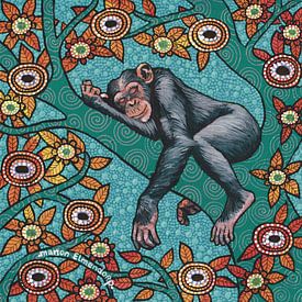 Relaxing Chimp by Manon Elmendorp