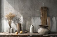 Still life with wood & concrete in country style by Digitale Schilderijen thumbnail