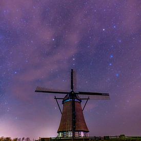 Mühle Nord bei Nacht von Texel360Fotografie Richard Heerschap