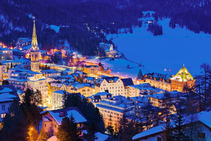 St. Moritz im Engadin in der Schweiz von Werner Dieterich
