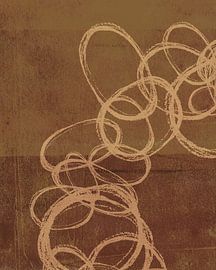 Abstrakte organische Formen in Ocker in Terra und Rostbraun. von Dina Dankers