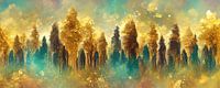 Herfst in de stijl van Gustav Klimt van Whale & Sons thumbnail