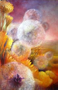 Dandelion and butterfly
