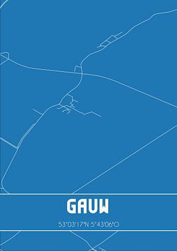 Blueprint | Carte | Gauw (Fryslan) sur Rezona