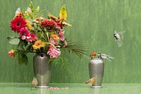 Oiseaux et fleurs