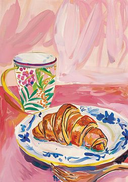 Stilleven Ontbijt | Morning Indulgence Rhapsody van Abstract Schilderij