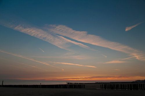 Alleen op het Zoutelandse strand.