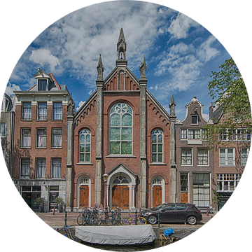 Kerkje op de Bloemgracht in Amsterdam van Peter Bartelings
