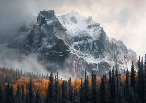 Light-flooded mountain scenery