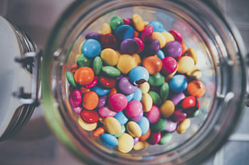 smarties in a jar