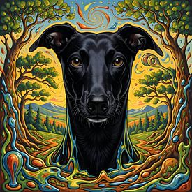 Galgo – Spiegel der Stille und Kraft von Betty Maria Digital Art