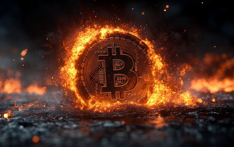 Bitcoin in brand van Lufy