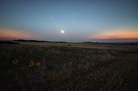 Total solar eclipse and umbra by Koen Pijpers