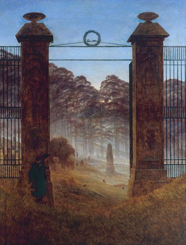 Het kerkhof, Caspar David Friedrich - 1825