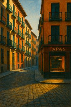 Lavapiés in Golden Light – Warm Shadows of Old Madrid