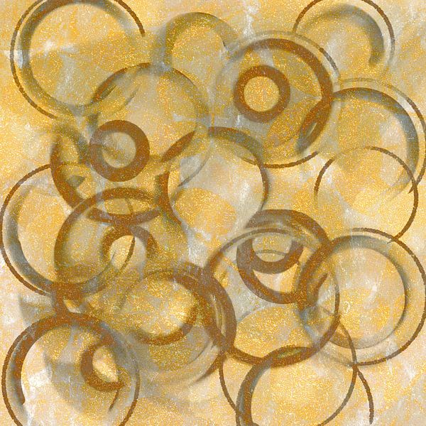 Circles on gold by FRESH Fine Art