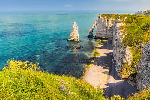 Les falaises d'Étretat, en Normandie, en France