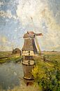 Een windmolen in de polder bekend als "In de maand Juli" door Paul Gabriel, c. 1889, neder van Eye on You thumbnail