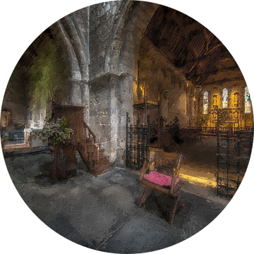 St Aidan's Church in Bamburgh van Digitale Schilderijen