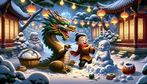 Winter magic in the lantern light