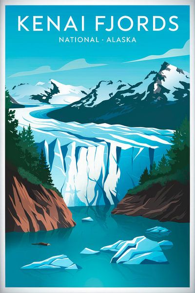Kenai Fjords, Alaska by Poster Art Shop